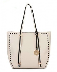 Shopper, shopping bag with pyramid rivet